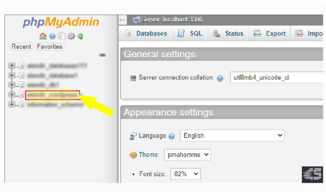 تنظیمات مربوط به دیتابیس سایت